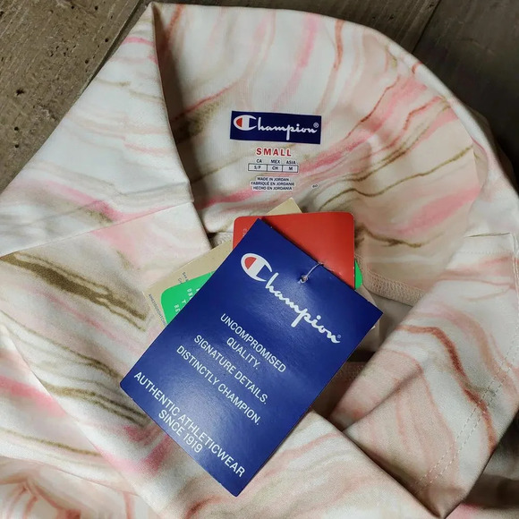 NWT Champion Pink Marble High-Rise Leggings Women's Size Small - Picture 7 of 12